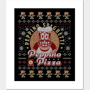 Peppino Pizza Ugly Sweater Posters and Art